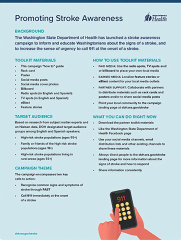 Guide to how to run an awareness campaign for strokes.