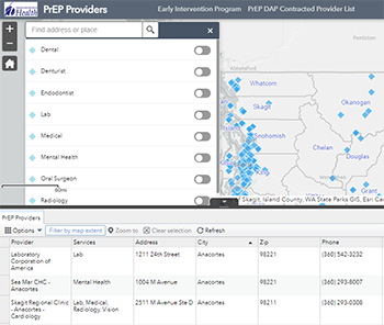 contracted providers map.