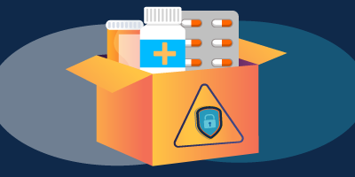 Prescription and OTC drugs in a secure box.