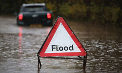 flooded road