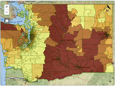 WTN query portal map showing projected cooling degree days