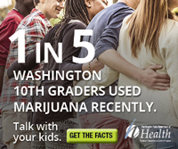 One in five Washington 10th graders have used marijuana recently