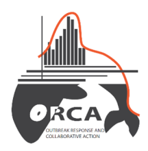 Outbreak response and Collaborative Action logo of a black and white orca.